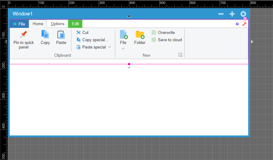 Form designer showing pixel-perfect layout capabilities